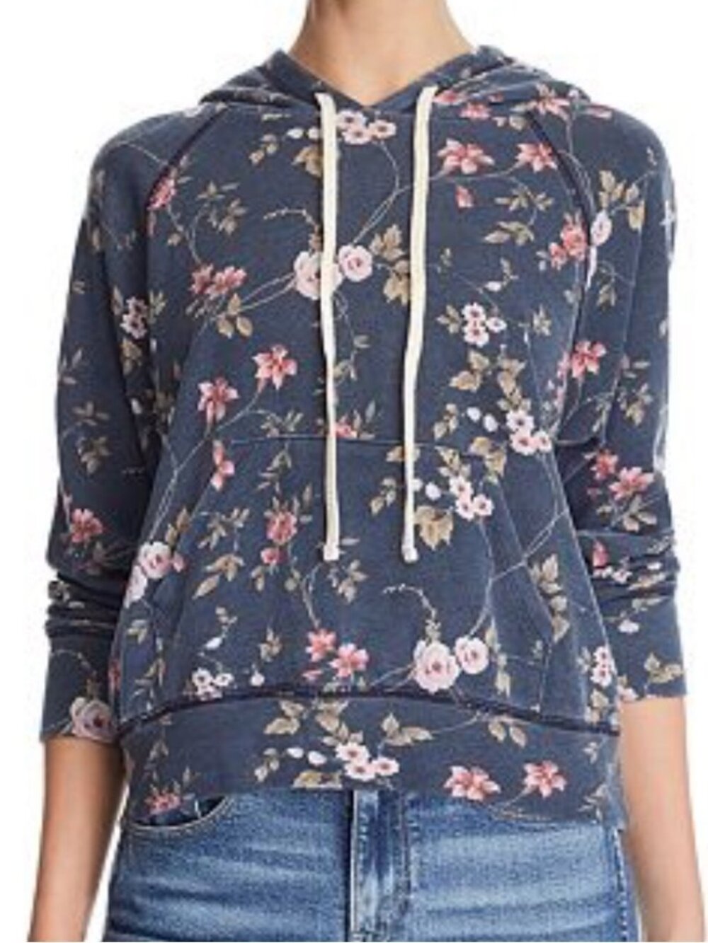 Sundry Floral Drawstring Hoodie 3 (L)